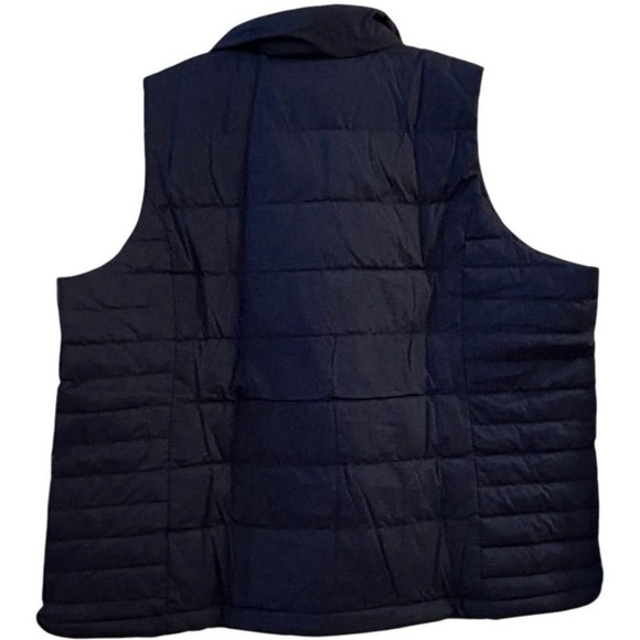 Lands' End Women's 2X Deep Sea Navy Blue Down Puffer Vest Quilted Lightweight - Picture 2 of 9